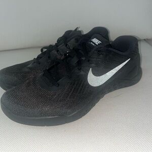 Nike Black Mesh Sneakers with White Logo
